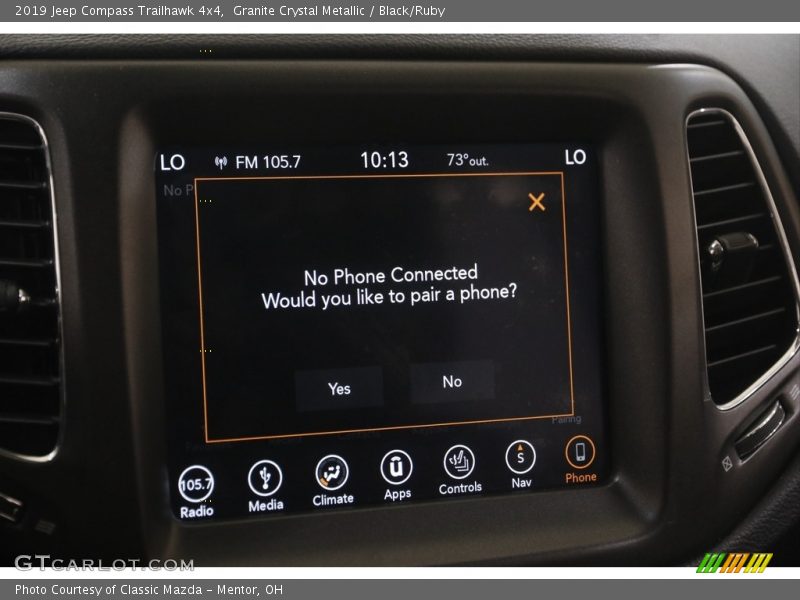 Granite Crystal Metallic / Black/Ruby 2019 Jeep Compass Trailhawk 4x4