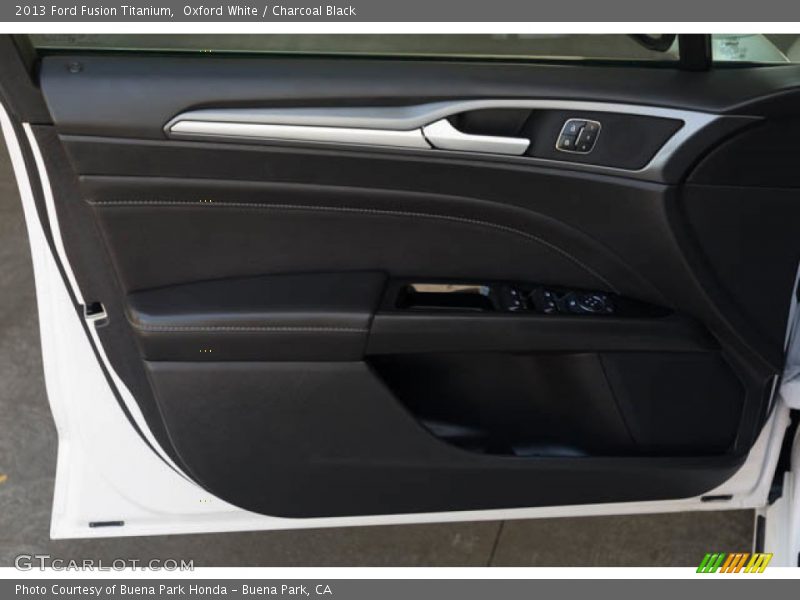 Oxford White / Charcoal Black 2013 Ford Fusion Titanium