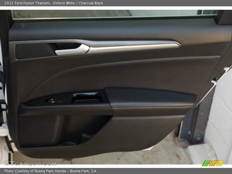 Oxford White / Charcoal Black 2013 Ford Fusion Titanium