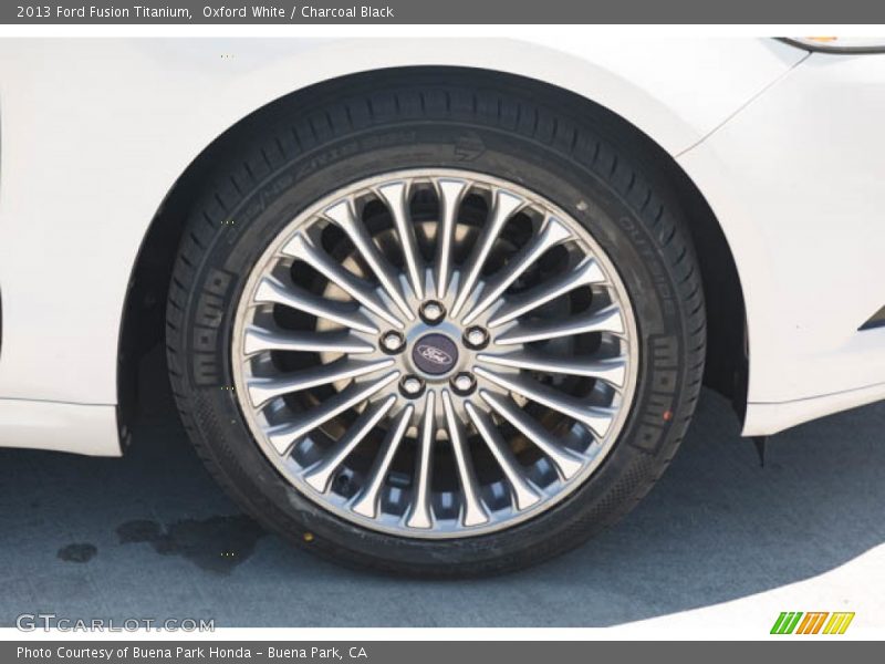 Oxford White / Charcoal Black 2013 Ford Fusion Titanium