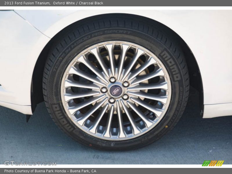 Oxford White / Charcoal Black 2013 Ford Fusion Titanium