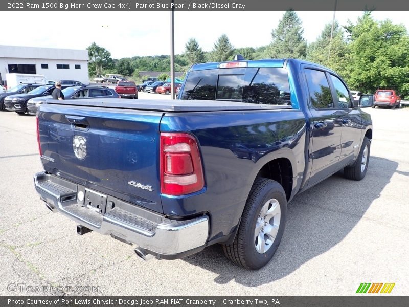 Patriot Blue Pearl / Black/Diesel Gray 2022 Ram 1500 Big Horn Crew Cab 4x4