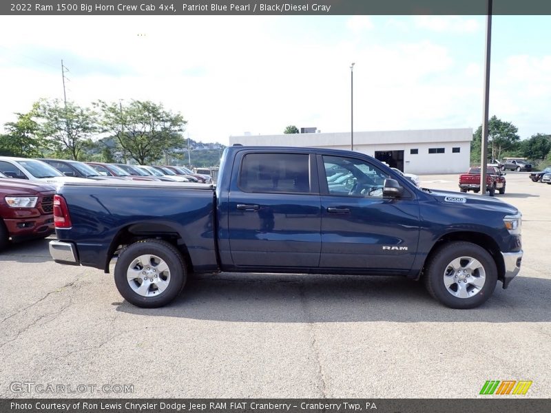 Patriot Blue Pearl / Black/Diesel Gray 2022 Ram 1500 Big Horn Crew Cab 4x4
