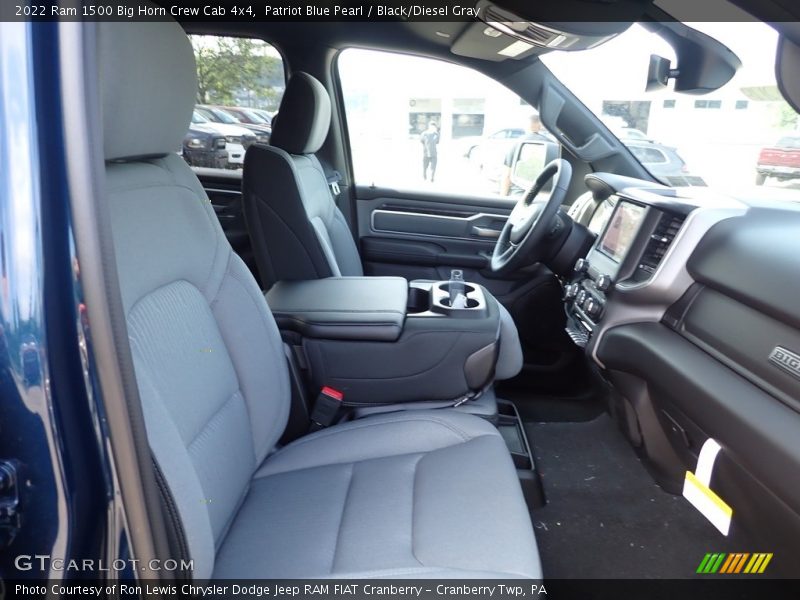Patriot Blue Pearl / Black/Diesel Gray 2022 Ram 1500 Big Horn Crew Cab 4x4