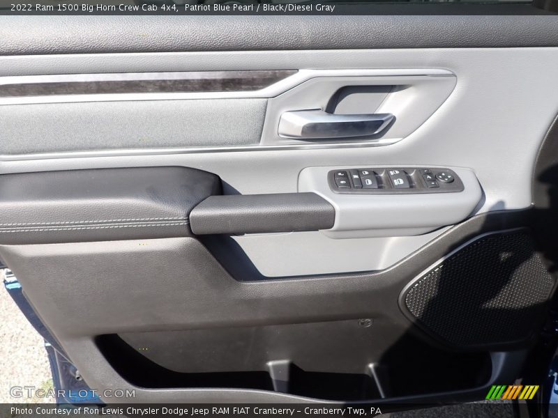 Patriot Blue Pearl / Black/Diesel Gray 2022 Ram 1500 Big Horn Crew Cab 4x4