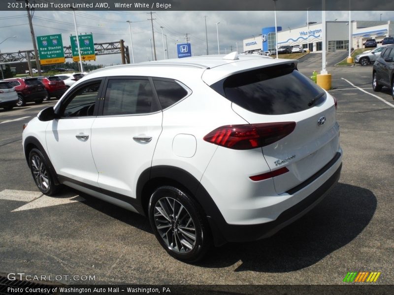 Winter White / Beige 2021 Hyundai Tucson Limited AWD