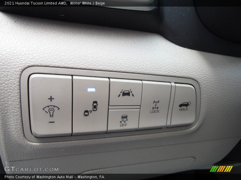 Winter White / Beige 2021 Hyundai Tucson Limited AWD