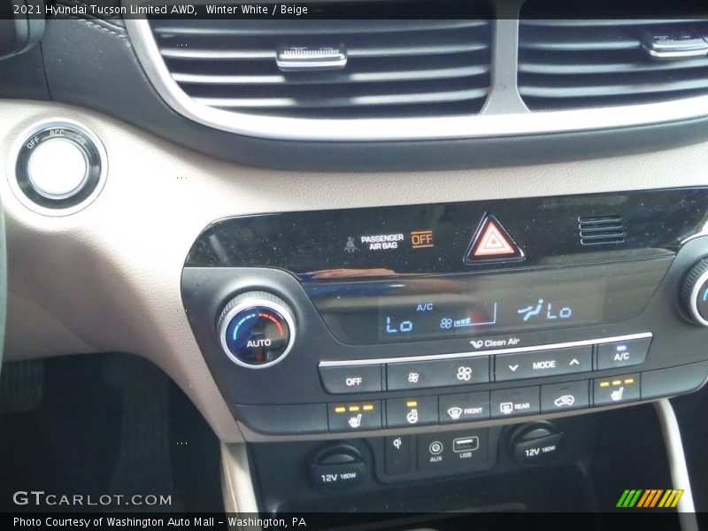 Winter White / Beige 2021 Hyundai Tucson Limited AWD