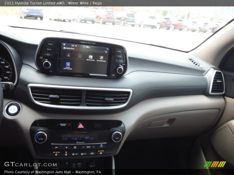 Winter White / Beige 2021 Hyundai Tucson Limited AWD