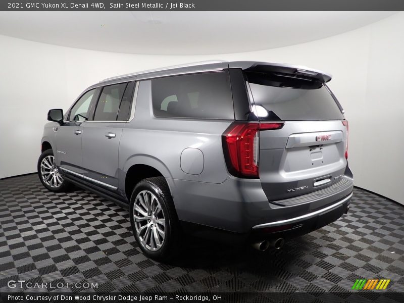 Satin Steel Metallic / Jet Black 2021 GMC Yukon XL Denali 4WD