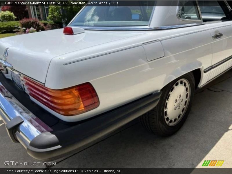 Arctic White / Blue 1986 Mercedes-Benz SL Class 560 SL Roadster