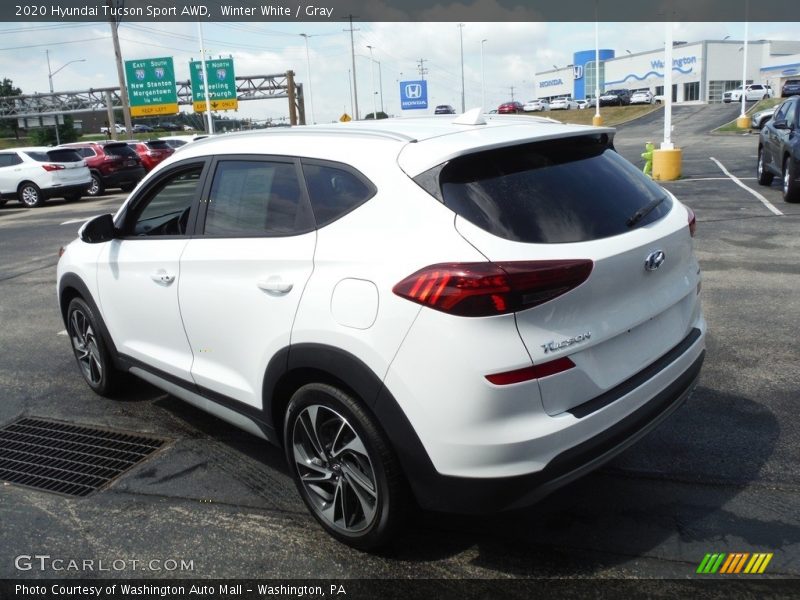 Winter White / Gray 2020 Hyundai Tucson Sport AWD