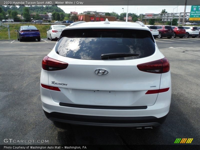 Winter White / Gray 2020 Hyundai Tucson Sport AWD