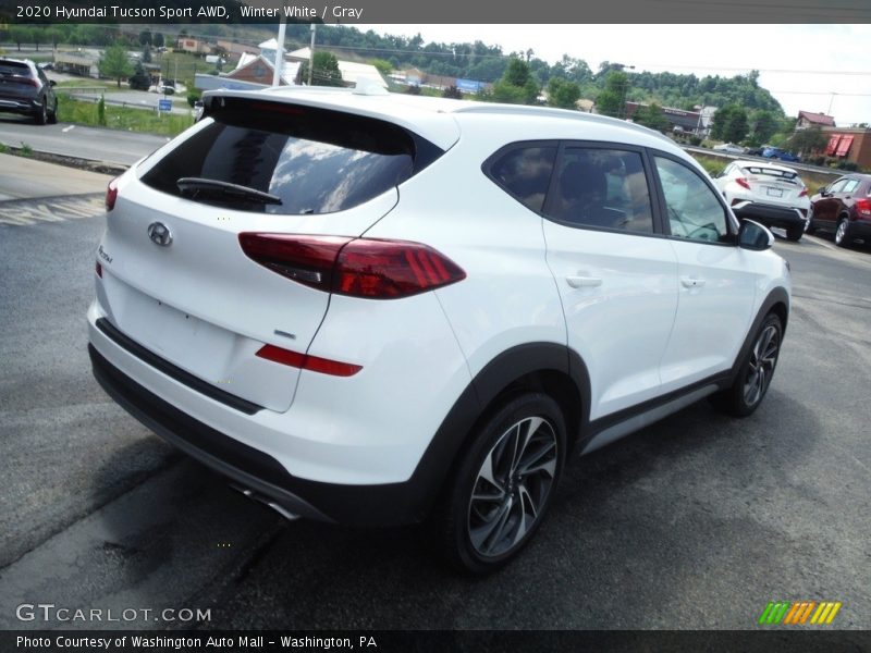 Winter White / Gray 2020 Hyundai Tucson Sport AWD