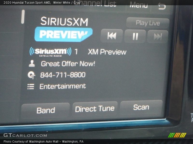 Winter White / Gray 2020 Hyundai Tucson Sport AWD