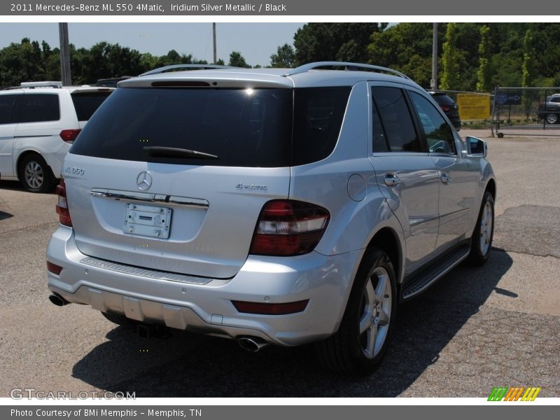 Iridium Silver Metallic / Black 2011 Mercedes-Benz ML 550 4Matic