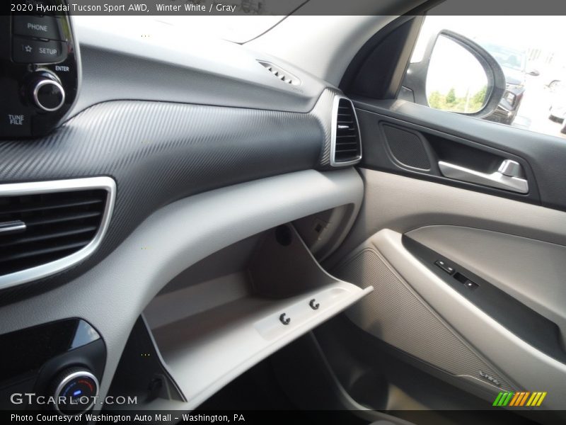 Winter White / Gray 2020 Hyundai Tucson Sport AWD