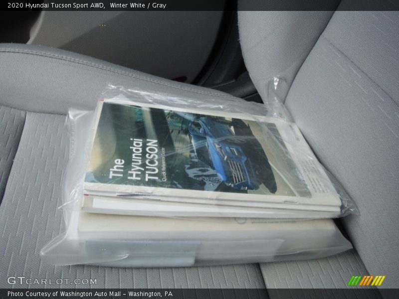 Winter White / Gray 2020 Hyundai Tucson Sport AWD