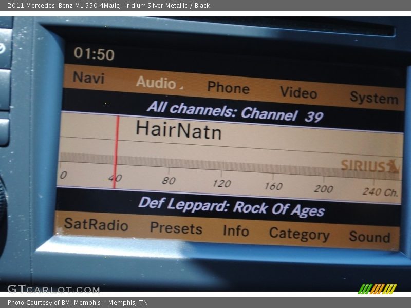 Iridium Silver Metallic / Black 2011 Mercedes-Benz ML 550 4Matic