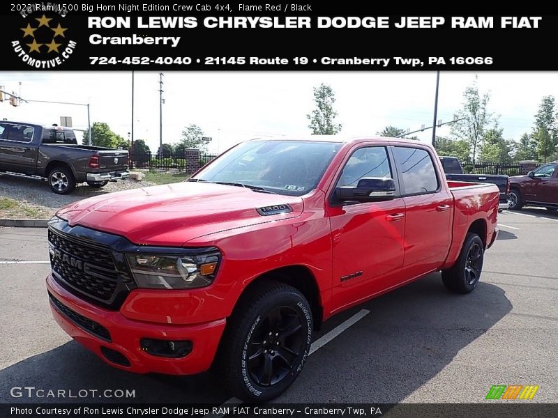 Flame Red / Black 2022 Ram 1500 Big Horn Night Edition Crew Cab 4x4
