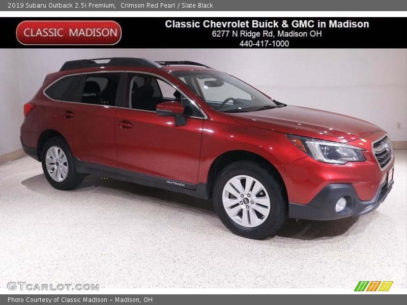 Crimson Red Pearl / Slate Black 2019 Subaru Outback 2.5i Premium