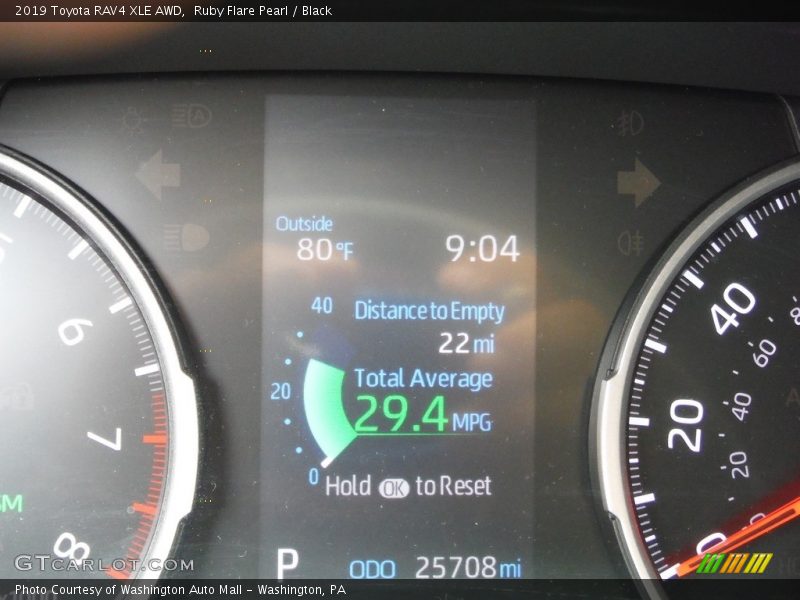 Ruby Flare Pearl / Black 2019 Toyota RAV4 XLE AWD