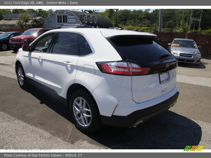 Oxford White / Dune 2021 Ford Edge SEL AWD