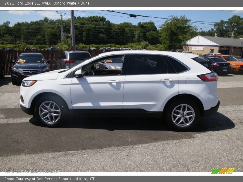 Oxford White / Dune 2021 Ford Edge SEL AWD