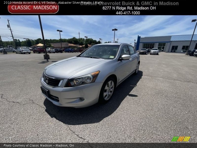 Alabaster Silver Metallic / Black 2010 Honda Accord EX-L V6 Sedan