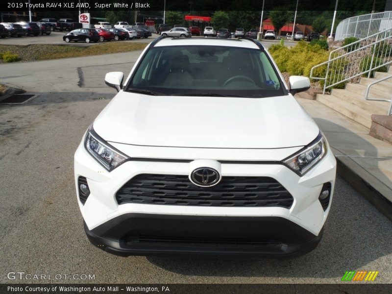 Super White / Black 2019 Toyota RAV4 XLE AWD