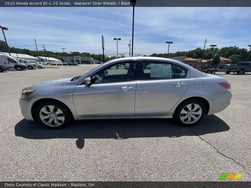 Alabaster Silver Metallic / Black 2010 Honda Accord EX-L V6 Sedan