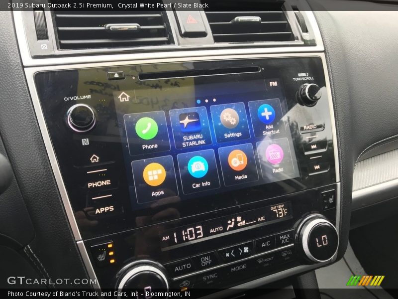 Crystal White Pearl / Slate Black 2019 Subaru Outback 2.5i Premium
