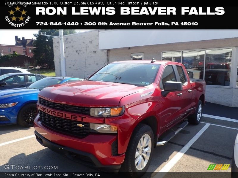 Cajun Red Tintcoat / Jet Black 2019 Chevrolet Silverado 1500 Custom Double Cab 4WD