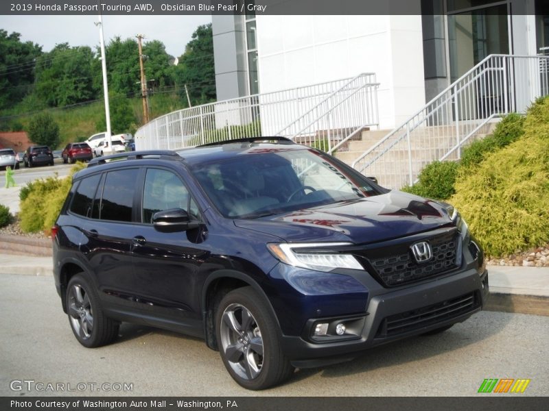 Obsidian Blue Pearl / Gray 2019 Honda Passport Touring AWD