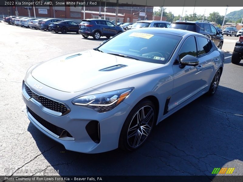 Snow White Pearl / Red 2022 Kia Stinger GT2 AWD