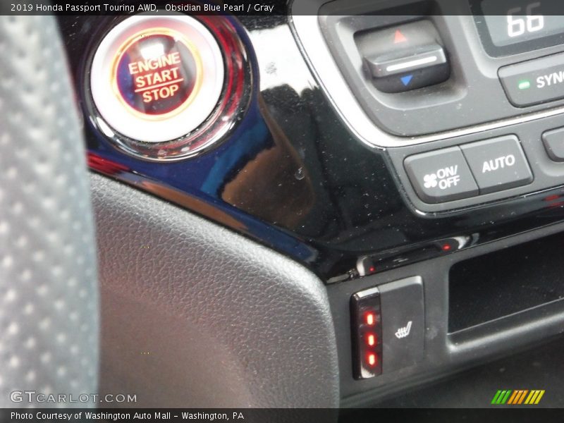 Obsidian Blue Pearl / Gray 2019 Honda Passport Touring AWD