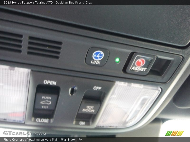 Obsidian Blue Pearl / Gray 2019 Honda Passport Touring AWD