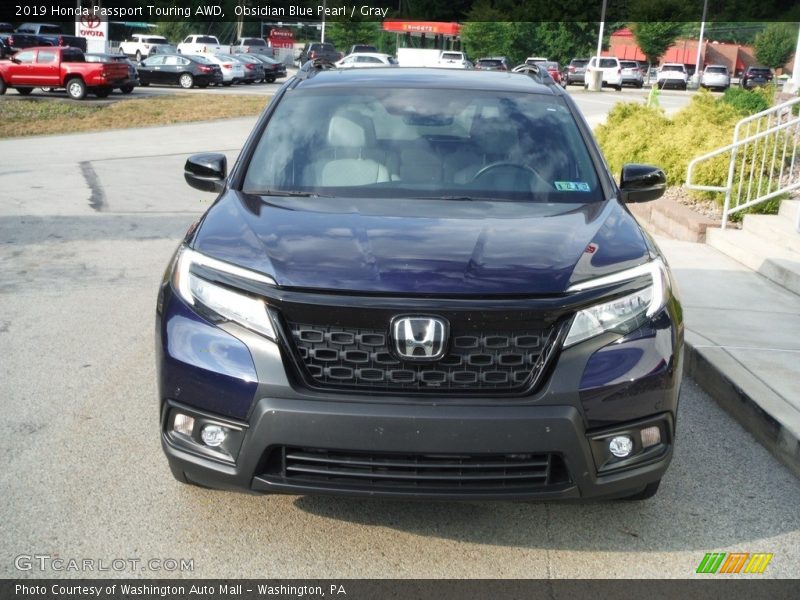 Obsidian Blue Pearl / Gray 2019 Honda Passport Touring AWD