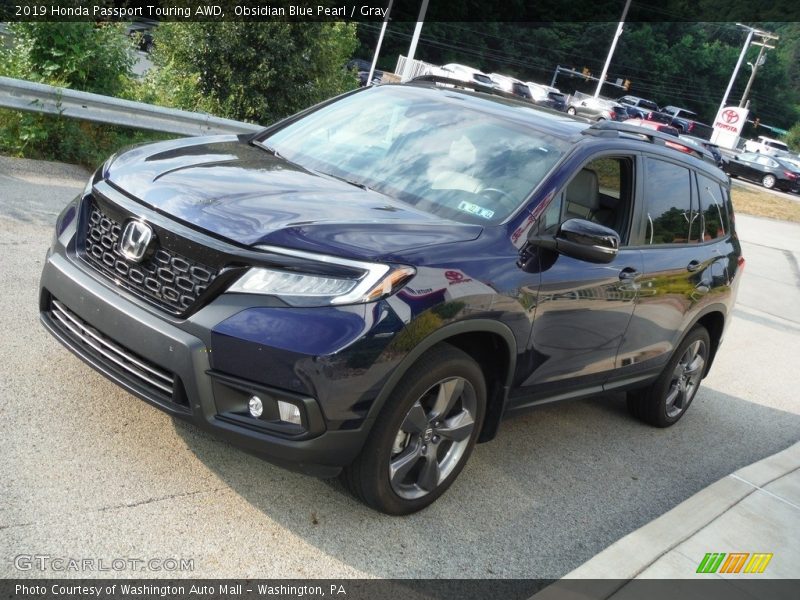Obsidian Blue Pearl / Gray 2019 Honda Passport Touring AWD