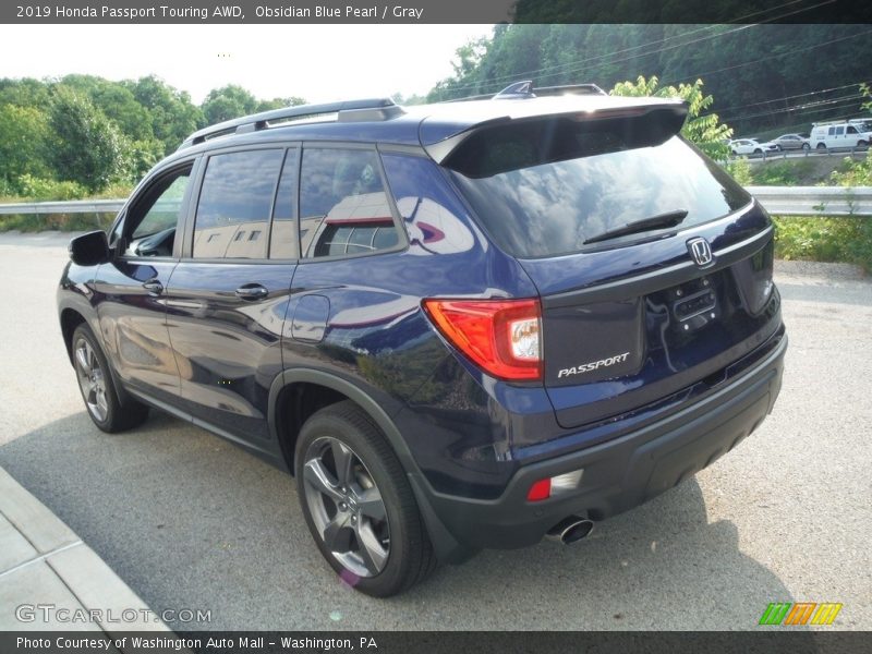 Obsidian Blue Pearl / Gray 2019 Honda Passport Touring AWD