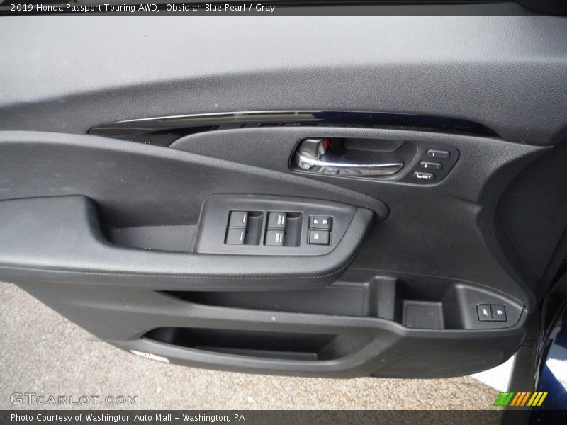 Obsidian Blue Pearl / Gray 2019 Honda Passport Touring AWD