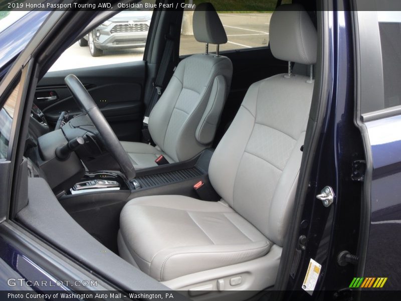 Obsidian Blue Pearl / Gray 2019 Honda Passport Touring AWD