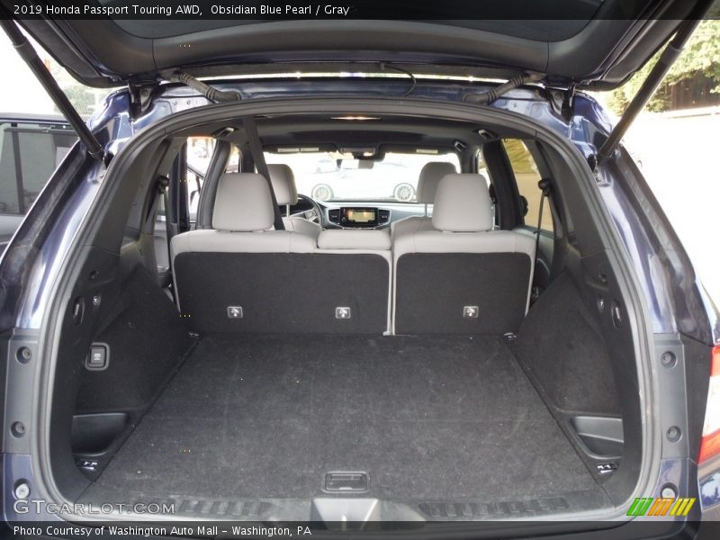 Obsidian Blue Pearl / Gray 2019 Honda Passport Touring AWD