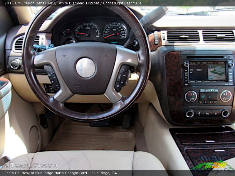 White Diamond Tintcoat / Cocoa/Light Cashmere 2011 GMC Yukon Denali AWD