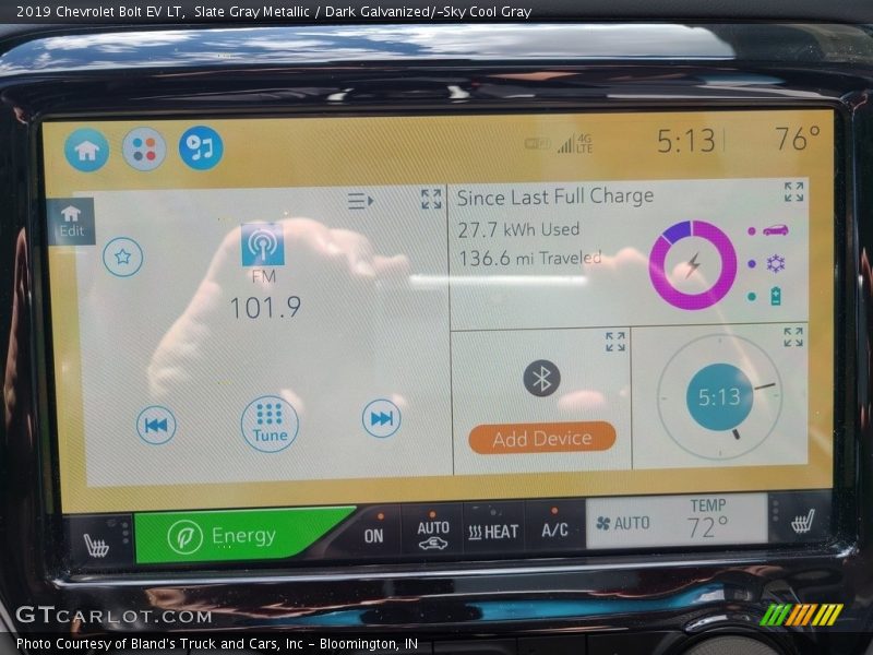 Slate Gray Metallic / Dark Galvanized/­Sky Cool Gray 2019 Chevrolet Bolt EV LT