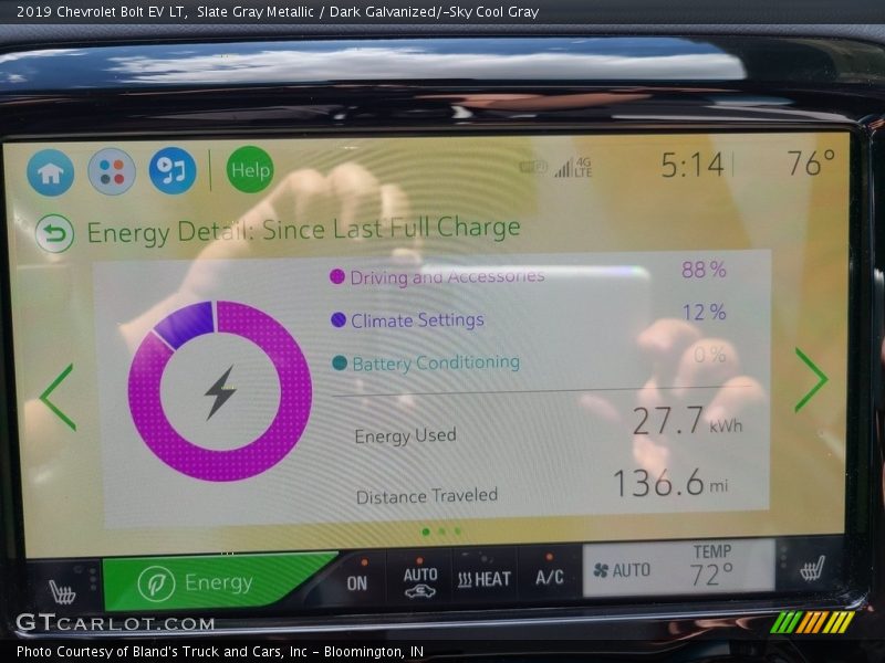 Slate Gray Metallic / Dark Galvanized/­Sky Cool Gray 2019 Chevrolet Bolt EV LT