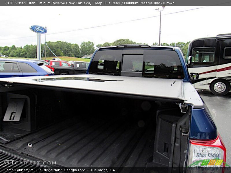 Deep Blue Pearl / Platinum Reserve Black/Brown 2018 Nissan Titan Platinum Reserve Crew Cab 4x4