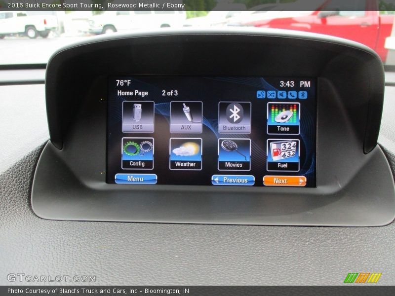 Rosewood Metallic / Ebony 2016 Buick Encore Sport Touring