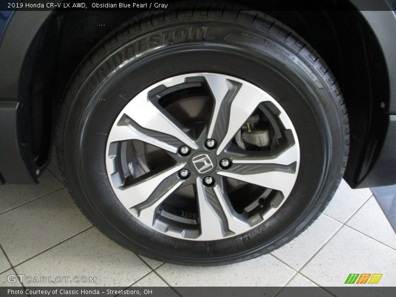 Obsidian Blue Pearl / Gray 2019 Honda CR-V LX AWD