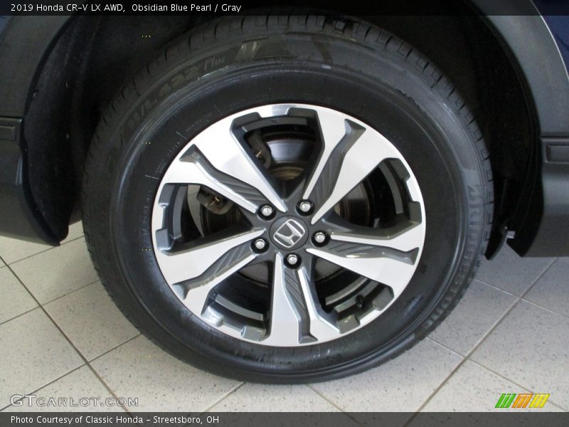 Obsidian Blue Pearl / Gray 2019 Honda CR-V LX AWD